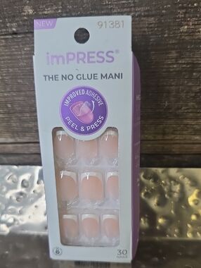 imPRESS Nude French Tip Press-On Nails, NEW